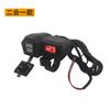 Isqueiro de carro elétrico para motocicleta, carregador de celular com tela digital de carregamento rápido, carregador de celular duplo USB à prova d'água modificado para carro