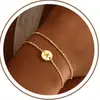 Pulseira Exquisita de 26 Letras em Camada Dupla, Best-Seller Transfronteiriça Europeia e Americana, Simples e Fashion, Adequada para o Dia a Dia, Joia de Mão Gentil e Elegante para Mulheres