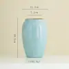 Vaso Cerâmico Chinês Ru Kiln de Shumen para Sala de Estar Arranjo de Flores Decorativo Retrô Casa Luxo Leve Recipiente de Flores de Ponta