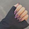 Arte de uñas color sólido largo puntiagudo pieza de uña para llevar esmerilado mate arte de uñas pieza de uña parche de uña falsa acabado al por mayor
