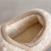 Sapatos Mary Jane de Algodão com Solado Grosso, Sapatos Peludos Quentes Antiderrapantes para Mulheres, Sapatos de Algodão com Forro de Lã Outono e Inverno 2025 para Mulheres