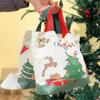 Bolsa de Tela Dulces Navideños Papá Noel Árbol de Navidad Bolsa de Lona Festiva Personalizada Ecológica de Algodón Bolsa de Regalo