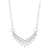 Collar nuevo de diamantes en V transfronterizo para mujer estilo ins europeo y americano retro colgante de gota de agua cadena de clavícula de paniculata al por mayor