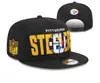 Gorra Bordada de Ala Plana NFL 2024 para Hombre y Mujer Gorra de Equipo de Fútbol Hip-Hop Americano Gorra de Béisbol con Visera Grande para Protección Solar