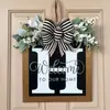 Decoración Personalizada para Puerta Principal Transfronteriza de 26 Letras, Cartel para Puerta, Arreglo de Accesorios, Artesanías de Madera, Adornos Colgantes