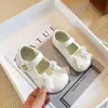 Zapatos de Cuero para Niños 2026 Nuevos Primavera/Verano Zapatos de Princesa para Niñas Malla con Lazo Transpirable Bebé Mocasines de Boca Baja