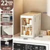 Armario de Almacenamiento Plegable para Espacios Estrechos Estantería Puerta Abierta Baño Inodoro Armario de Almacenamiento Multicapa Armario de Almacenamiento de Cocina Multifuncional