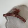 Pinza Grande para el Cabello con Patrón de Mármol Teñido Marrón Pinza de Nicho Elegante de Gama Alta Pinza de Tiburón Accesorios para el Cabello Estilo Nuevo