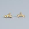 Pendientes de circonita de una sola palabra, sencillos, elegantes y básicos, chapados en plata de ley S925, de alta gama, versátiles y frescos.