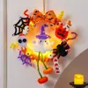 Linterna de Calabaza de Halloween Guirnalda Luminosa Decoración Colgante de Puerta Decoración de Tienda Accesorios Decoración de Ambiente de Fiesta Colgante