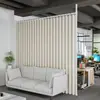 Cortinas para divisória de escritório, cortinas para sala de estar, instalação sem furar, divisória de tela, cortina de parede, cortina dobrável para quarto
