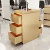 Carro de Herramientas para Salón de Belleza Gabinete de Almacenamiento Móvil con Cajones Gabinete de Herramientas para Barbería Peluquería Acero Inoxidable