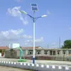 Proyecto prepago para nuevas áreas rurales: Farolas solares de doble cabeza con brazo alto y bajo, postes de farola de 6,8 m y 10 m