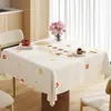 Mantel Cuadrado de Dibujos Animados Impermeable y a Prueba de Aceite Sin Lavar Cubierta Cuadrada para Mesa de Comedor Mesa de Café con Sentido de Atmósfera Mantel de Mesa de Comedor de PVC Resistente al Calor