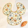 Baberos para Bebé, Batas de Comida para Bebé, Baberos Impermeables para Niños de Todas las Estaciones con Bolsillos para Alimentos Complementarios de Arroz, Baberos a Prueba de Aceite y Suciedad para Primavera y Otoño, Estéreo