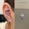 Primer Amor de Sakura Carta de Amor Mariposa de Primavera Hueso del Oído Pequeño y Fresco Aretes de Hueso del Oído Aretes de Acero de Titanio Pequeños y Exquisitos Aretes de Hueso del Oído