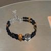 Pulsera Retro de Cuentas Ping An Estilo Chino Diseño Antiguo Pulsera Cool de Alta Gama Estilo Nacional Novia Pulsera Simple