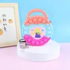 Bolsa de Silicona al por Mayor Bolso Cruzado para Niñas Almacenamiento Billetera para Monedas Alivio del Estrés Infantil Bolsa Tote de Hombro con Burbujas Bolsa de Almacenamiento Regalo