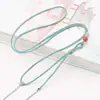 Cordón para Collar de Jadeíta Jade Hetian Hecho a Mano DIY de Gama Alta para Mujer Cordón Ajustable Colgante de Cinabrio Venta al por Mayor