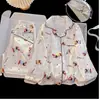 Pijama para niñas, fino de seda helada de manga larga, traje de primavera y otoño de dibujos animados para verano y aire acondicionado para niñas pequeñas y niños pequeños
