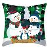 Nova Fronha de Almofada de Sofá de Pelúcia Curta de Linho com Estampa de Rena e Boneco de Neve de Natal Cross-border temu Amazon