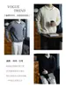 Colección de Invierno Cálido Suéter de Punto de Manga Larga Elástico y Cómodo para Hombre, Grueso, Raglán, Color Sólido, Top de Ajuste Relajado Casual de Negocios