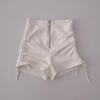 Shorts de Primavera para Mulheres 2026 Novos Calças de Cintura Alta Emagrecedoras de Perna Larga Moda Linha A Cordão Zíper Hot Pants Sexy