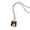 Nuevo Collar con Cordón de Tela de Oso de Dibujos Animados Tridimensional para Niños Flor Colgante Adornos Colgantes Hechos a Mano Tejidos Lindos de Niña Versátiles