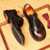 [Completo] [Pré-venda sem estoque] Sapatos de Couro Brilhantes de Bico Redondo Grande Estilo Britânico Retro Versátil Casual Formal