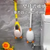 Explosões Pato Mergulhador Escova de Vaso Sanitário Pato Amarelo Pequeno Escova de Silicone Doméstica Multifuncional Montada na Parede Escova de Duplo Propósito