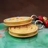 Chaveiro Pingente de Alta Qualidade Método Antigo Ouro Doze Signos do Zodíaco Cinco Bênçãos Perfeito Redondo Pingente Deus da Riqueza Bolsa de Paz Ornamento Colar Mulheres