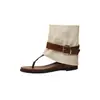 Sandalias Chanclas de Moda con Punta Abierta 2026 con Aumento Interno de Altura, Botines con Hebilla de Cinturón, Nuevos Pantalones Botín de Doble Uso Primavera/Verano