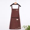 Delantal de lona gruesa de algodón con cremallera ajustable para trabajo de mujer, antiaceite, anti-vestido, moda de cintura, fábrica al por mayor