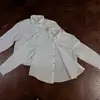 Camisa Rayada con Botones de Zafiro Estilo Old Money para Hombres y Mujeres, Ropa Casual de Alto Intelecto para Primavera y Otoño, Camisa de Manga Larga con Hombro Normal