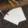 Marcador en blanco con agujero 15*5 color pintado marcador infantil dibujo hecho a mano acuarela DIY tarjeta blanca dura