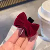 Grampo de Cabelo Veludo Retro Laço Princesa Pegador de Cabelo Franja Pequeno Clipe Pinça Lateral Shark Clip Acessórios de Cabelo para Mulheres