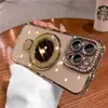 Adequado para Suporte de Espelho Magnético Capa para Celular Iphone17 Novo Modelo Apple 18Pm Capa Protetora 1516 Borda de Diamante de Luxo