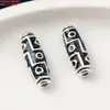 Accesorios de Plata de Ley 99% Plata Pura Goteo de Pegamento Aceite Cuentas Dzi Coloridas Accesorios Retro Plata Dura 3D Cuentas de Barril Materiales Hechos a Mano para Bricolaje