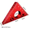 Regla triangular extendida de aleación de aluminio para carpintería, regla de ángulo métrico, herramienta de medición de marcado y posicionamiento para carpintería