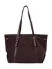 Bolsa tote feminina de alta qualidade, transfronteiriça, estilo vintage, novo modelo 2025, estilo europeu e americano, couro macio, bolsa de ombro fashion