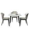 Mesa de jantar em pedra, design moderno e minimalista, adequada para apartamentos pequenos, um conjunto de mesa e cadeiras, estilo luxo leve, mesa de jantar quadrada e mesa de conferência
