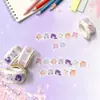 Conjunto de Fitas Washi de Formato Especial Personalizado, Adesivos para Caderno de Bolso, Hot Stamping, Corte a Laser Washi Tape de Desenho Animado