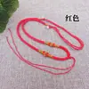 Collar trenzado rojo y negro Cuerda para el cuello Colgante Cordón Flor trenzada hecha a mano Bola de flor Nudo de piña Hilo de jade taiwanés Cuerda para el cuello