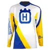 Maillot de descenso, ropa para moto todoterreno, camiseta de manga larga para bicicleta de montaña, camiseta de cuello redondo, transpirable