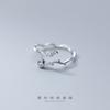 Anillo de plata Nalan S925, elegante y fresco, con un solo diamante, hojas huecas, pulsera sencilla y dulce J8723