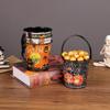 Balde de Hierro Nuevo para Dulces de Halloween Bolsita para Dulces Balde de Hierro de Calabaza Accesorios de Almacenamiento Decoración de Fiesta de Halloween Estilo Europeo Suministros