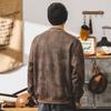 Jaqueta Retrô Pesada Americana Jay Leno Masculina Moda Primavera e Outono Marca Suéter de Gola Meia-alta Masculino Suéter Preguiçoso de Outono