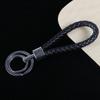 Llavero de cuerda de cuero PU tejido creativo para hombre, llavero de cuero para coche, llavero de cuero, fabricante mayorista