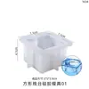 Molde para Portavelas de Resina de Cristal DIY Amapola Portavelas Cuadrado Decoración Molde de Silicona Estilo Europeo