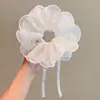 Anillo para el pelo de cordón de encaje estilo francés para niñas, Cuerda para el pelo de flor para moño de niña, Cuerda para el pelo de cola de caballo para bebé